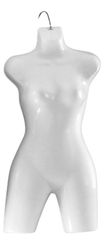 Maniquíe Medio Cuerpo Hueco Busto Blanco Exhibir Ropa Mujer 