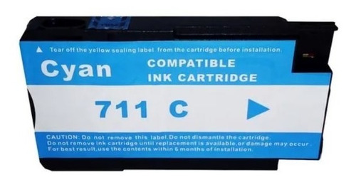 Kit 4 Cartucho Compatível 711 Plotter T120 T520 - Lacrado