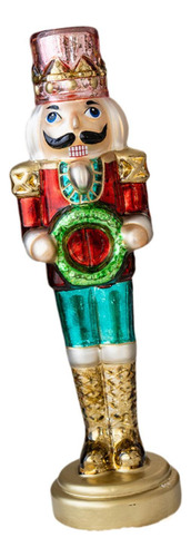 Figura De Cascanueces De Navidad Figuras Grande Base Dorada