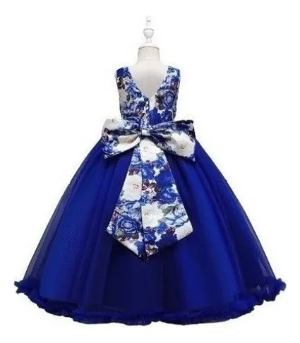 Vestidos de niña para fiesta azul rey sale