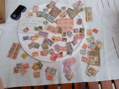 Antiguas Estampillas Paraguay Bolivia Variadas L 11 Bis (Usado)