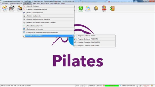Software Para Gerenciar Studio De Pilates V1.0 - Fpqsystem