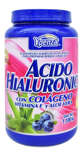 Ácido Hialurónico colágeno y Aloe Vera Ypenza 1.100kg Sabor Blueberry