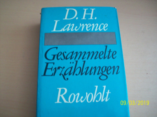 D. H. Lawrence. Gesammelte Erzahlungen (en Alemán),1968