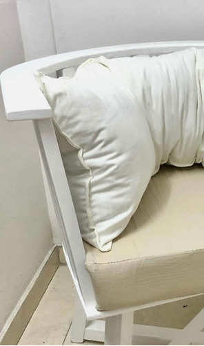 Imagen 2 de 10 de Sillon Gervasoni Blanco Con Almohadon Respaldo Y Asiento
