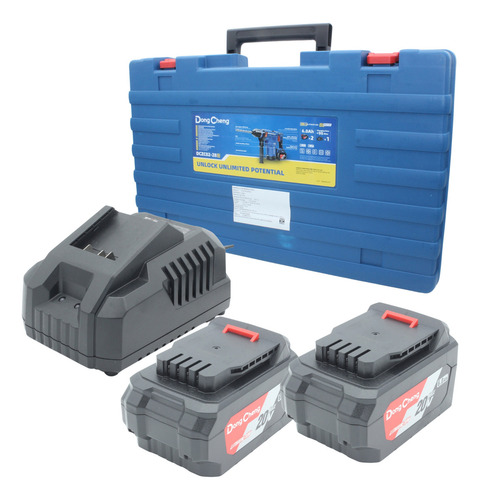 Rotomartillo cincelador Dongcheng Dczc0228h2k inalámbrico brushless baterías 20v 6.0ah 1100w