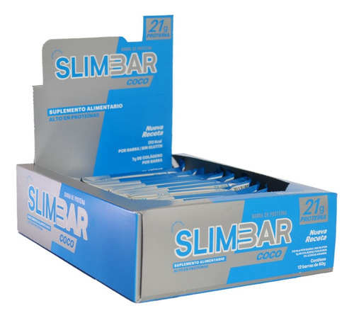 Slimbar Coco 12 Barras De Proteina Dietafitness