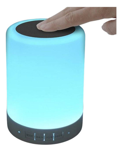Abajur Led Touch Luminária Rgb Caixa De Som Bluetooth Mp3 Cor da estrutura Branco