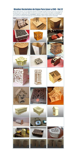 Vectores De Diseños De Cajas, Para Corte Láser Cnc - Vol.12