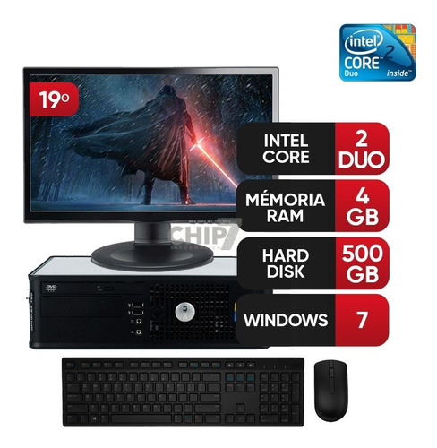 Pc Completo Dell 4gb Ddr3 Hd 500gb Monitor 