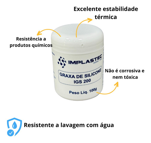 Graxa De Silicone 100g Implastec Pura Airsoft Incolor