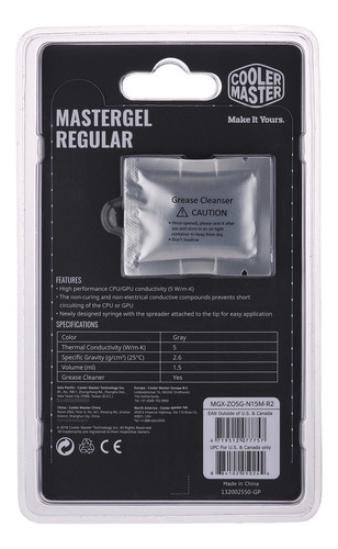 Pasta Termica Cooler Master Mastergel Regular 5w/m-k