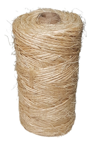 Hilo Tf Sisal 400gr. En Bobina Color Marrón Claro 150m Con Espesor De 3mm X 1 Unidades 350g