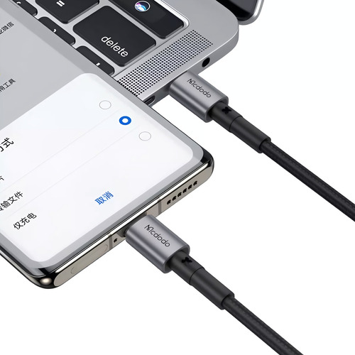 Cable Tipo C A Tipo C Pd 65w 1,5 M Carga Rapida Mcdodo Negro