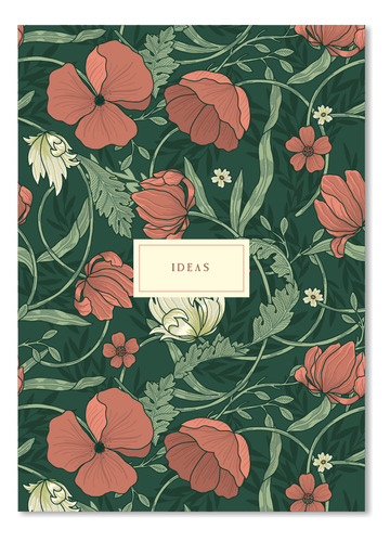 Cuaderno A5 Hojas Lisas: Dibujo & Bullet Journal - Las Lupes Verde Oscuro