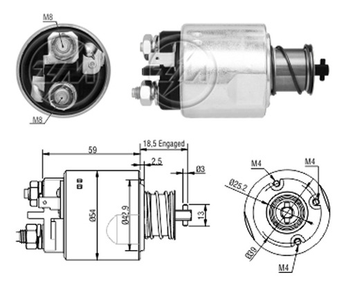 Solenoide Valeo Kia Bongo K2500 12v.