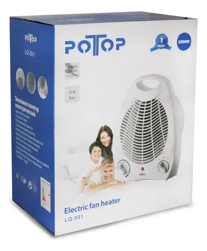 Caloventilador 1000/2000w Frio Y Calor Calo Ventilador Calefactor Potop 220v C/termostato