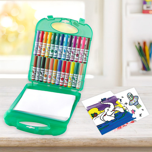 Bolígrafos de colores lavables Crayola Pip Squeaks con funda