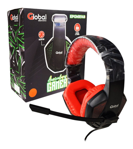 Auricular Gaming Con Microfono Epgmr148 Rojo