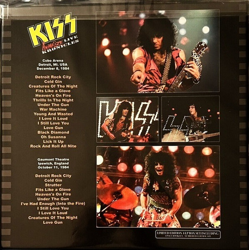 Kiss Box 4 Lp Animalize Usa+uk 84 S.board+booklet+ed Ltd Nvo