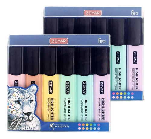 Resaltador, Macaron Colors Chisel Tip Marker Pen, Color...