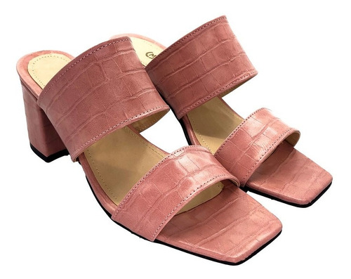 Zapatilla Tacon Dama 2 Tiras Bicolor 336a
