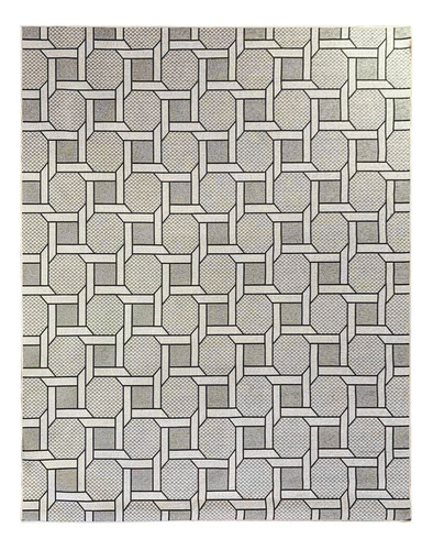 Tapete Comercial Sala Tecido Corrente 1,5x2m Textil Jserrano Cor Cinza-claro Desenho Do Tecido Geométrico