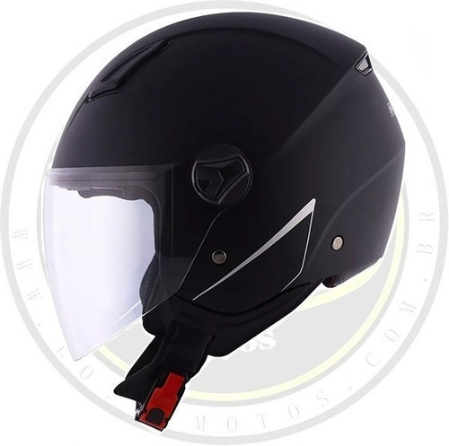 Capacete Aberto Norisk Orion Monocolor Preto Fosco Com Nota