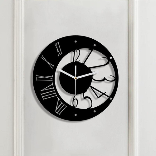 Reloj De Pared Silencioso Para Colgar En La Pared, Negro