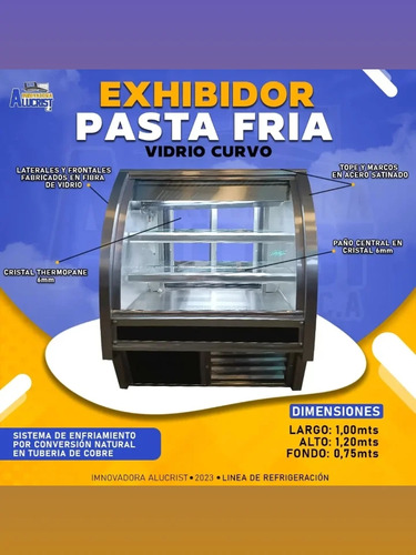 Exhibidor Para Pastelería 1 Metro 