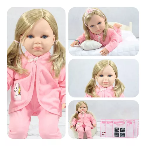 Boneca Bebe Tipo Reborn Completa Barata Com 22 Acessorios - Chic