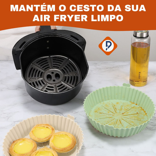 Imagem 4 de 9 de Forma De Silicone Resistente Para Air Fryer Antiaderente