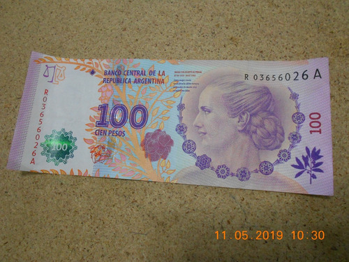 Billete Reposicion 100 Pesos Evita - Firma Boudou - Del Pont