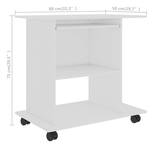 Escritorio Para Computadora Blanco Bandeja De Escritorio