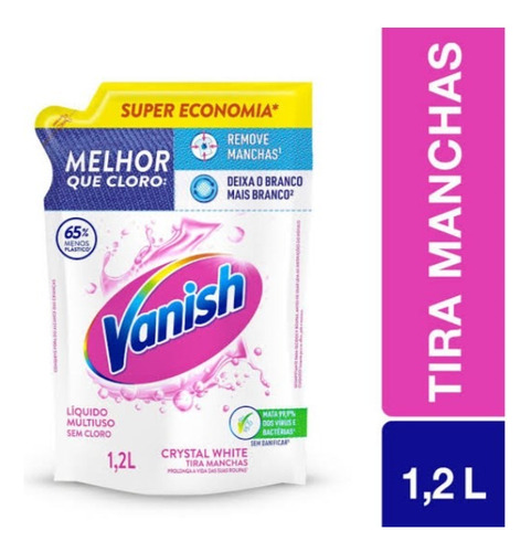 Tira Manchas De Roupas Vansih Líquido 1,2l C/ 10 Unidades