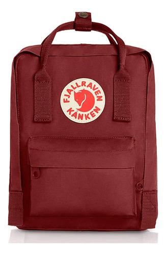 Kanken Mini Backpack Mod 23561-620 Mini Mochila Fjallraven Color Rojo óxido Diseño de la tela Liso