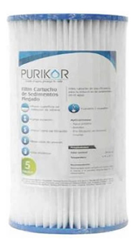 Filtro Cartucho Pkcpl4.5x10x5 De Sedimentos Plegado Purikor