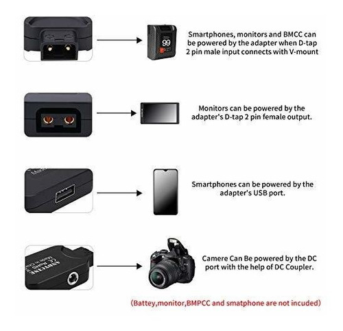 D Tap Tipo Dama Dc 5 Usb Adaptador Convertidor Para