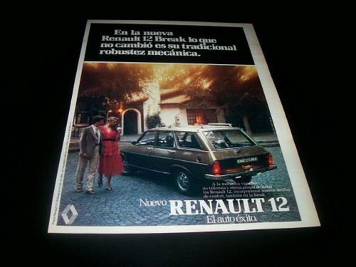(pa325) Publicidad Clipping Renault 12 Break * 1980