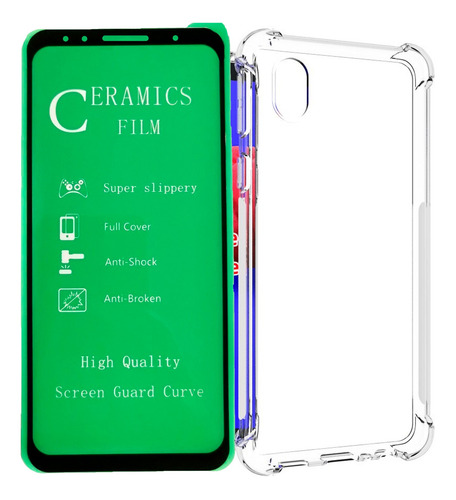 Funda Estuche Carcasa + Vidrio Ceramico Samsung A01 Core