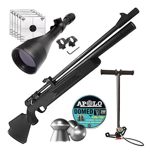Imagen 1 de 10 de Rifle Pcp Swat Airguns Pr900 Regulado 5,5 Mm + Inflador Mira