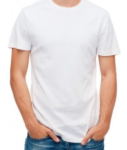 Imagen 1 de 2 de Camiseta Remera 100% Algodón Blanca Lisa Para Estampar.