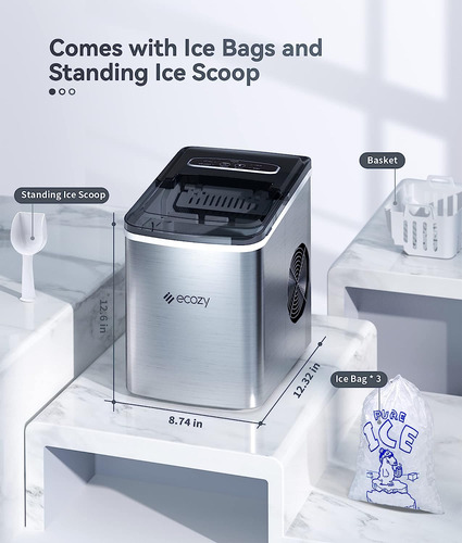 Máquina De Hielo Autolimpiante De Sobremesa Ecozy