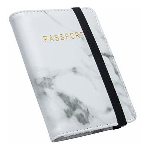 Cubierta Para Pasaporte Marble Passport Holder Cover Pu Le 