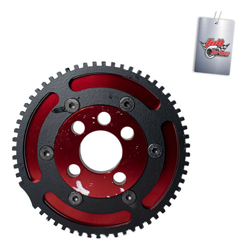 Imagem 3 de 3 de Polia Roda Fônica Poly V Street Autoparts Vw Ap 8v Vermelho