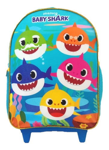 Mochila C/ruedas Baby Shark 14 