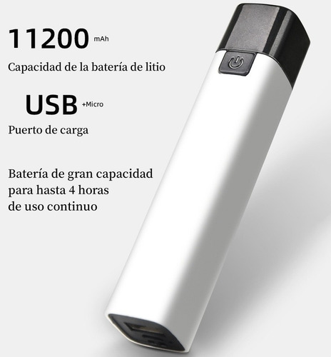 Linterna Led Mini Recargable Usb Con Power Bank Para Camping