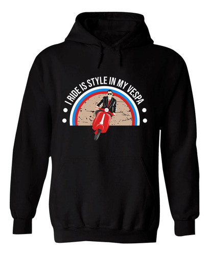 Sudadera Hombre  Hoodie Scooter Moto Biker Vintage 014