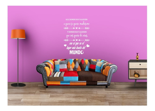 Vinilo Decorativo Pared Frase El Lugar Más Bonito Del Mundo