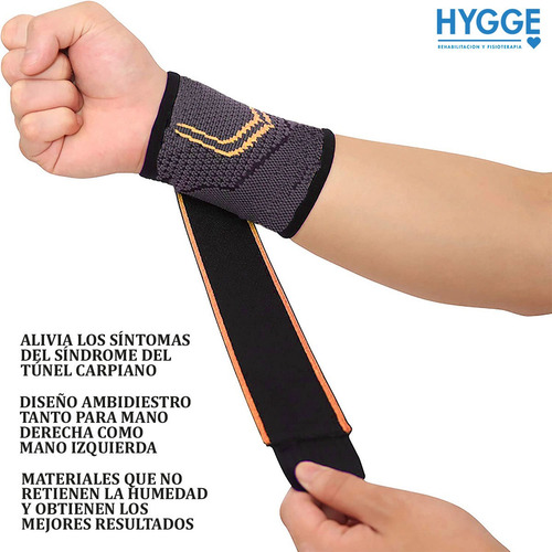 Imagen 2 de 10 de Muñequera Elástica Deportiva Soporte Rehabilitación Lesiones